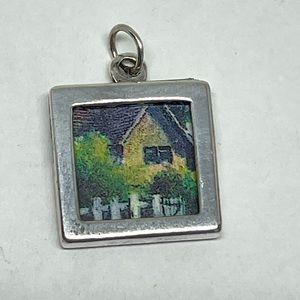 Sterling silver picture frame charm